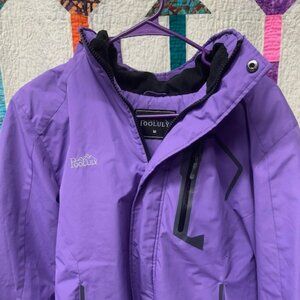 Pooluly Ski Coat Waterproof Breathable Woman's Size Medium